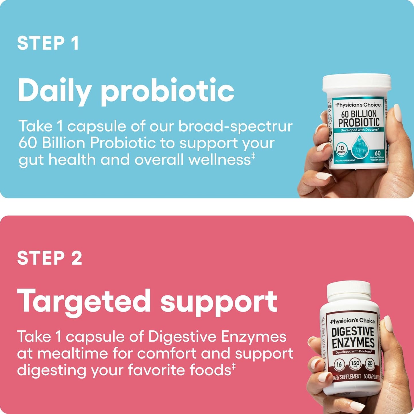 30 ct Probiotics + 60 ct Enzymes