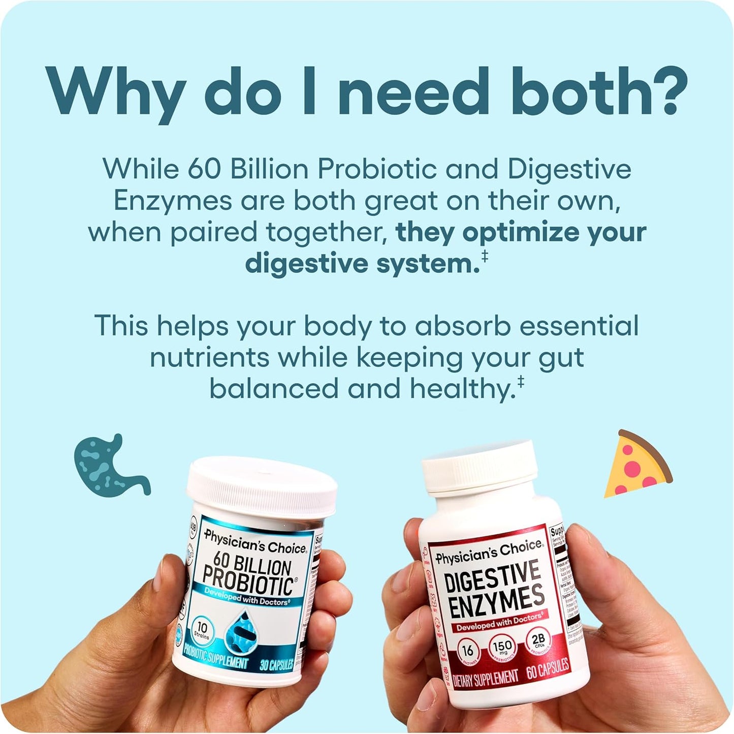 30 ct Probiotics + 60 ct Enzymes